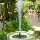 Solar Powered Floating Fountain Pump with 6 Nozzles, 7V 1.7W Panel and 200 L/h Flow for Ponds, Bird Baths and Gardens, 16 cm