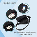 Waterproof Oxford Sling Bag with Adjustable Shoulder Strap and Zipped Pockets for Travel, Hiking, Cycling and Everyday Carry, Black