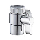 3-Way Kitchen Faucet Diverter Valve with 90 Degree Handle, M22 x M24 Thread Connection for Taps, Showers and Water Outlets, Chrome
