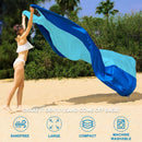 Waterproof Sandproof Beach Mat with 210T Polyester Fabric for Travel, Camping and Picnics, Fits up to 5 Adults, Blue, 200 x 210 cm