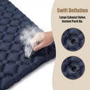 Ultralight Inflatable Camping Sleeping Pad with Built-In Pillow, Waterproof TPU Coating and Compact Pack Size, Blue, 190 x 60 x 5 cm