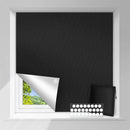 Portable Blackout Window Blind with Self-Adhesive Hook and Loop Straps, No-Drill Polyester Sun Blocker for Travel and Bedrooms, 150 x 200 cm