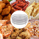 3 Tier Round Stainless Steel Air Fryer Rack with Stackable Mesh Layers for Baking, Drying and Crisp Cooking in Ovens and Air Fryers