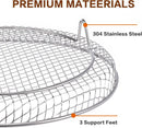 3 Tier Round Stainless Steel Air Fryer Rack with Stackable Mesh Layers for Baking, Drying and Crisp Cooking in Ovens and Air Fryers