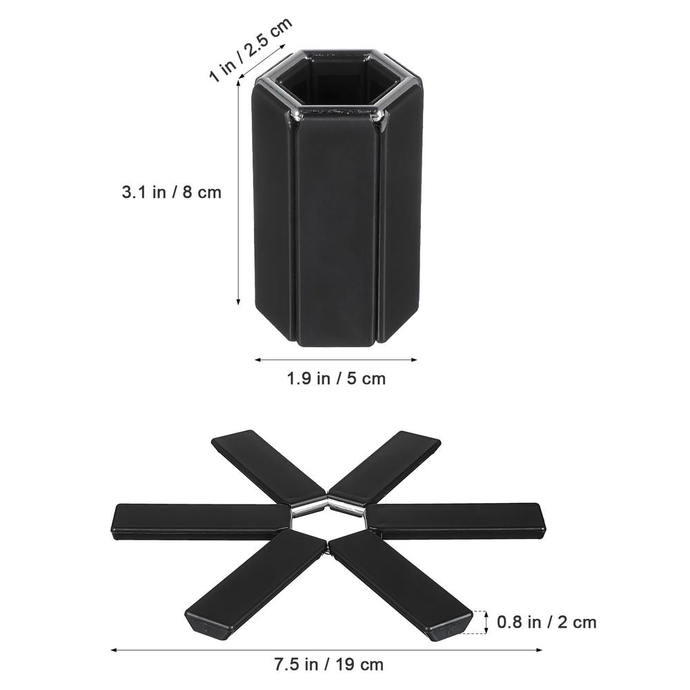 Stylish ABS Heat Insulation Pads Black for Kitchen Multi-Functional Use