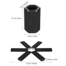 Stylish ABS Heat Insulation Pads Black for Kitchen Multi-Functional Use