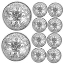 20Pcs Metal Round Flat Sewing Buttons Silver for DIY Clothes Accessories Western Style Clothing Decoration