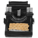 Mini Typewriter Black 1Pack 2.2x2.1x2.0in Resin Craft Miniature Dollhouse Accessories