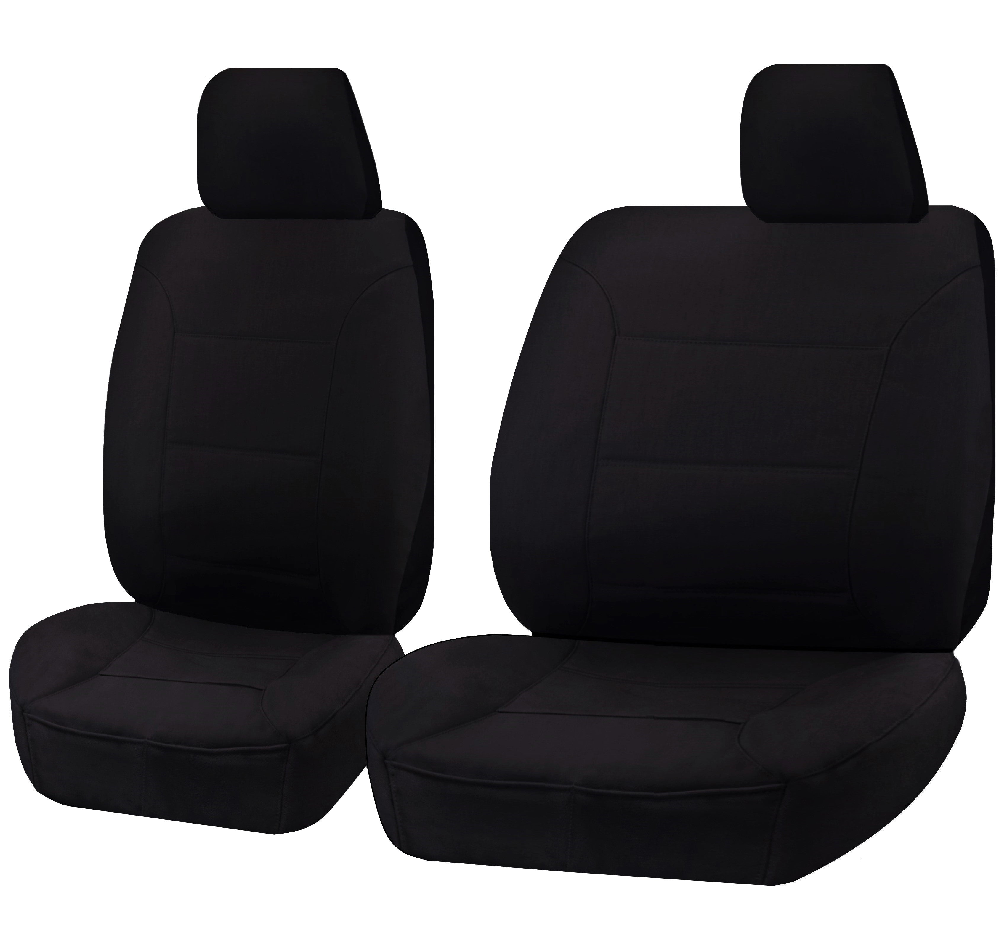 Seat Covers for MAZDA BT-50 B22P/Q-B32P/Q UP SERIES 10/2011? 2015 SINGLE CAB CHASSIS FRONT BUCKET + _ BENCH BLACK CHALLENGER