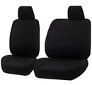 Seat Covers for MAZDA BT-50 B22P/Q-B32P/Q UP SERIES 10/2011? 2015 SINGLE CAB CHASSIS FRONT BUCKET + _ BENCH BLACK CHALLENGER
