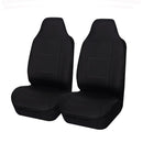 Universal Lavish Front Seat Covers Size 60/25 | Black/White Stitching
