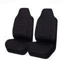 Universal Lavish Front Seat Covers Size 60/25 | Black/White Stitching