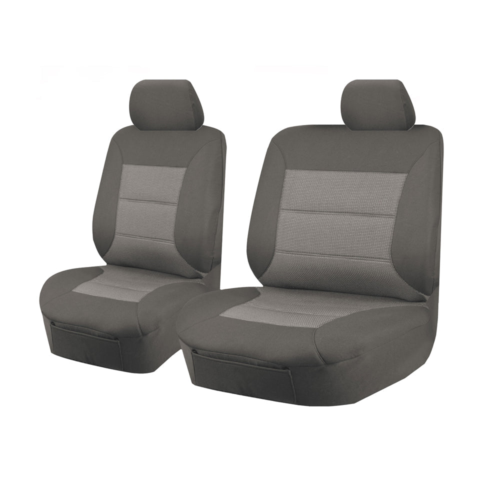 Seat Covers for MAZDA BT-50 B22P/Q-B32P/Q UP SERIES 10/2011? 2015 SINGLE CAB CHASSIS FRONT BUCKET + _ BENCH GREY PREMIUM