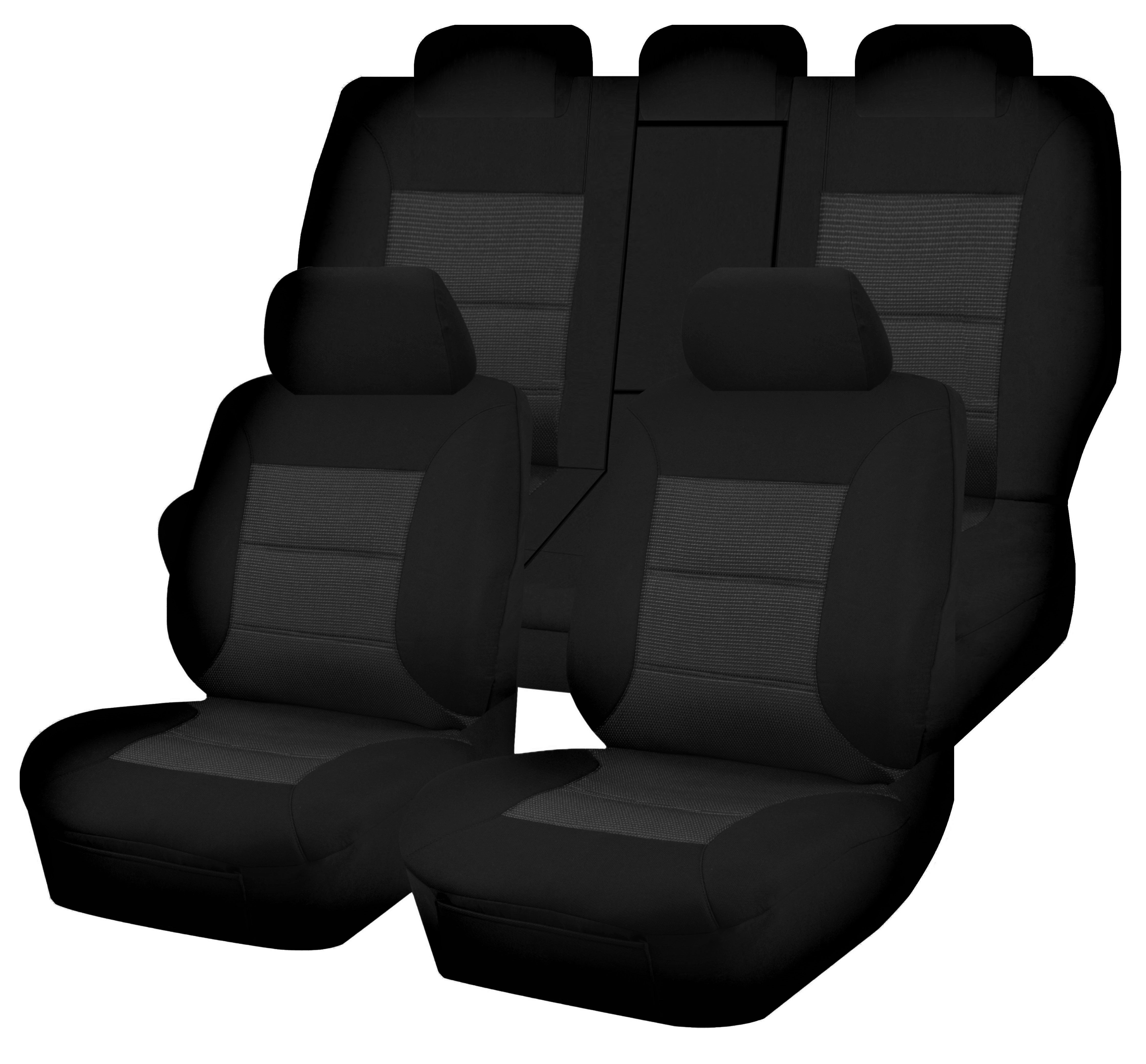 Seat Covers for TOYOTA RAV4 ALA49R.ASA44R.ZSA42R SERIES 02/2012 - 12/2018 4x2.4X4 SUV/WAGON 5 SEATERS FR BLACK PREMIUM