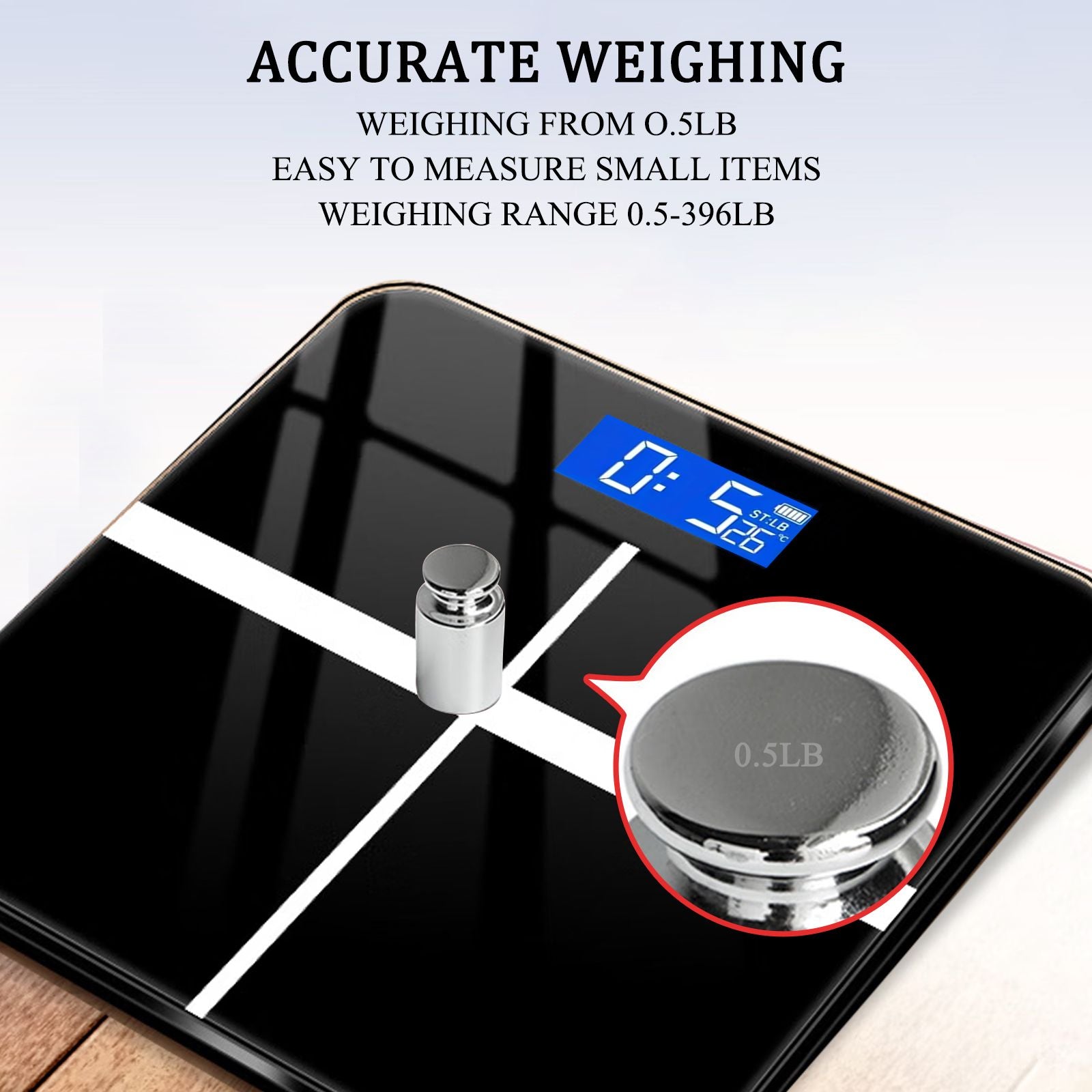 396-pound Weight Scale, Electronic Scale, Bathroom Scale, Personal Scale, High-precision Weight Scale, With LCD High-definition Display And Temperature Display (switchable KG/LB Units) Large Platform, Durable And Safe, Suitable For Various Scenarios