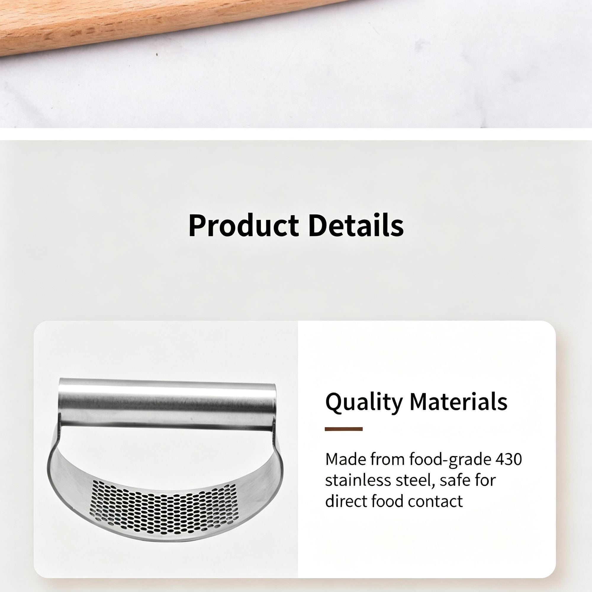 Ring-Style Stainless Steel Garlic Press Manual Garlic Crusher Home Kitchen Garlic Mincer Masher Tool Ideal Christmas Gift