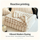 Thick Bunny Fleece All-Purpose Blanket Warm Milk Fleece Flannel Office Nap Throw Dark Grey 150×200cm Perfect Christmas Gift