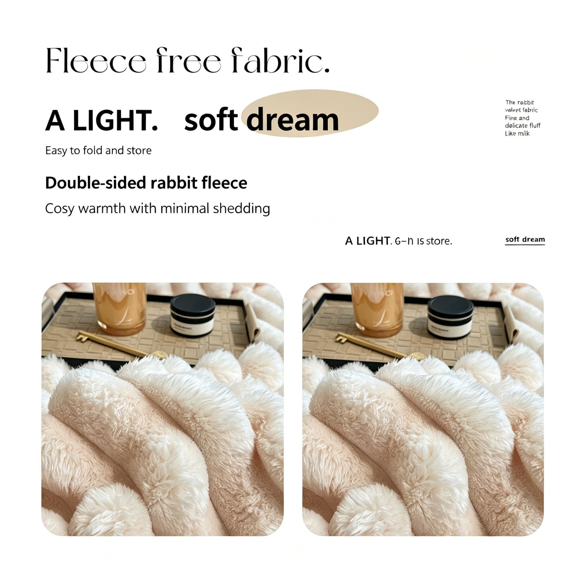 Premium Rabbit Fleece Double Blanket Thick Flannel Milk Fleece Bed Throw Matcha Green 200×230cm Perfect Christmas Gift