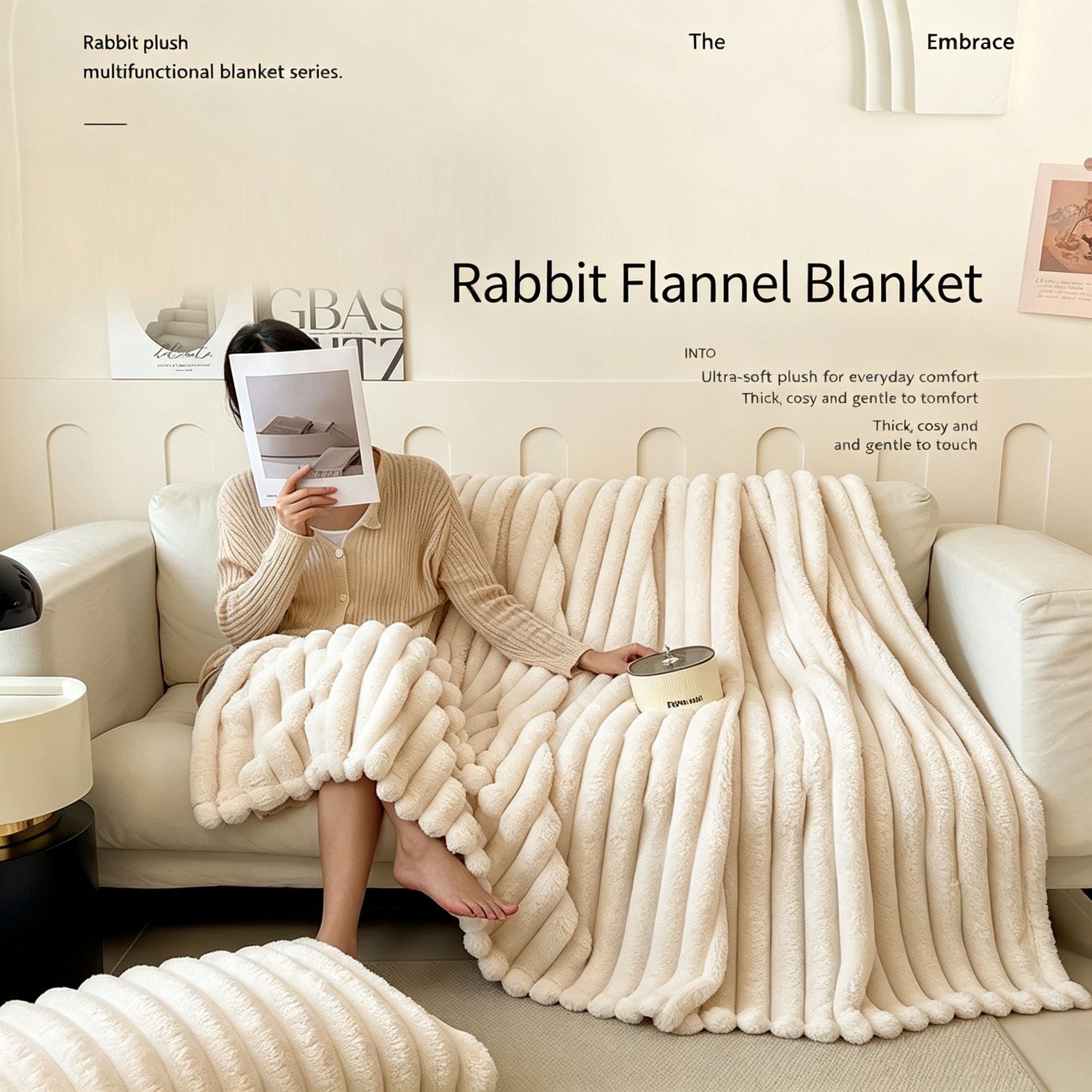 Warm Bunny Plush Single XL Blanket Thick Flannel Sofa Nap Throw Dusty Pink 180×200cm Great Christmas Present