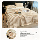 Thick Bunny Fleece Standard Blanket Warm Milk Fleece Flannel Office Nap Throw Off White 150×200cm Recommended Christmas Holiday Gift