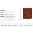 Sleek PU Leather Men Bifold Wallet Classic Short Card Holder Coin Pocket Minimalist Coffee Popular Christmas Holiday Gift