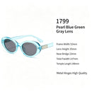 Luxe Pearlescent Blue Green Grey Lens Cat Eye Sunglasses UV400, Shimmery Finish Party Ready Look, Great Christmas Present