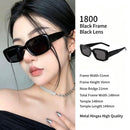 Edgy All-Black Frame Black Lens Cat Eye Sunglasses UV400, Sleek Face-Slimming Streetwear Style, Popular Christmas Holiday Gift