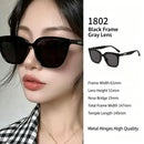 Classic Black Frame Grey Lens Cat Eye Sunglasses UV400, Versatile Fit All Face Shapes Daily Wear, Great Christmas Present