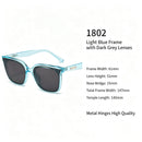 Crisp Blue Frame Grey Lens Cat Eye Sunglasses UV400 Protection, Clean Casual Office Friendly, Perfect Christmas Gift