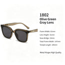 Vintage Olive Green Frame Grey Lens Cat Eye Sunglasses UV400, Outdoor Casual Utility Style, Nice Christmas Present