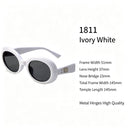 Elegant Ivory White Cat Eye Sunglasses UV400 Blocking, Polished Light Mature Vibe, for Christmas Gifting