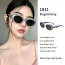 Refined Tempered Grey Cat Eye Sunglasses UV400, Minimalist Understated Elegance Daily Wear, Suitable for Christmas Gifting
