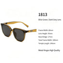 Earthy Olive Green Frame Dark Grey Lens Cat Eye Sunglasses UV400 Blocking, Deep Tone Utility Casual Style, for Christmas Gifting