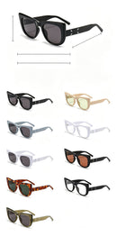 Fresh Olive Green Frame Grey Lens Cat Eye Sunglasses UV400, Relaxed Outdoor Vacation Look, Recommended Christmas Holiday Gift