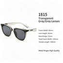 Sheer Transparent Grey Frame Grey Lens Cat Eye Sunglasses UV400 Protection, Minimalist Lightweight Daily Wear, Great Christmas Present