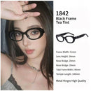 Contrast Black Frame White Lens Cat Eye Sunglasses UV400, Bold High-Impact Fashion Forward Look, Great Christmas Present