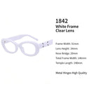 Bright White Frame White Lens Cat Eye Sunglasses UV400 Blocking, Futuristic Clean Monochrome Style, Suitable for Christmas Gifting