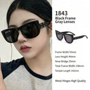 Daily Basic Black Frame Grey Lens Cat Eye Sunglasses UV400, No-Fuss Easy Match Everyday Staple, Popular Christmas Holiday Gift