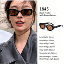 Warm Retro Black Frame Brown Lens Cat Eye Sunglasses UV400 Blocking, Timeless Everyday Wear Vibe, Great Christmas Present