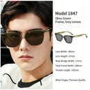 Earthy Olive Green Grey Lens Cat Eye Sunglasses UV400, Outdoor Casual Retro Utility Style, Ideal Christmas Gift