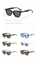 Glossy Jet Black Frame Grey Lens Cat Eye Sunglasses UV400, Sleek Polished All-Match Everyday Wear, Suitable for Christmas Gifting
