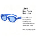 Cool Monochrome Blue Frame Blue Lens Cat Eye Sunglasses UV400 Blocking, Modern Minimalist Futuristic Vibe, Perfect Christmas Gift