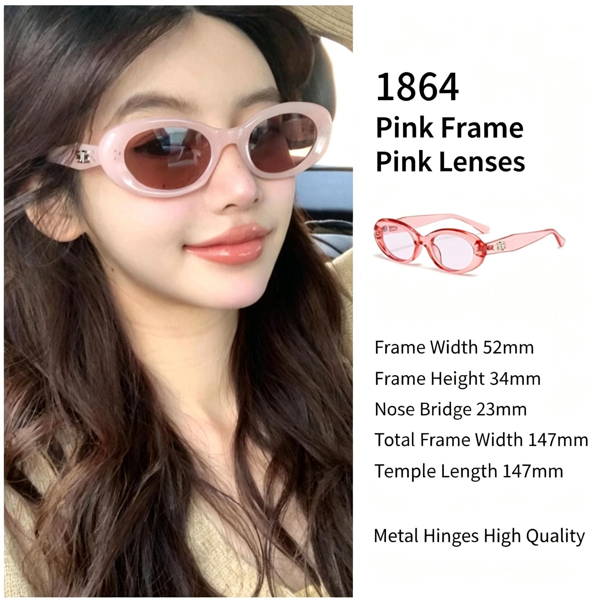 Sweet Pink Frame Pink Lens Cat Eye Sunglasses UV400, Youthful Cute Daily Casual Look, Nice Christmas Present