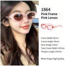 Sweet Pink Frame Pink Lens Cat Eye Sunglasses UV400, Youthful Cute Daily Casual Look, Nice Christmas Present