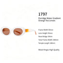 Dreamy Milky Gradient Orange Tea Lens Cat Eye Sunglasses UV400, Soft Warm Romantic Date Look, Ideal Christmas Gift