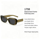 Deep Dark Green Frame Full Grey Lens Cat Eye Sunglasses UV400, Mature Steady Business Casual Look, Perfect Christmas Gift