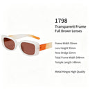 Clear Frame Full Tea Lens Cat Eye Sunglasses UV400 Protection, Lightweight No-Makeup Friendly Wear, Nice Christmas Present