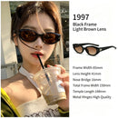 Retro Black Frame Light Brown Lens Cat Eye Sunglasses UV400 Blocking, Warm Vintage Everyday Vibe, Great Christmas Present
