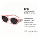 Sweet Pink Frame Grey Lens Cat Eye Sunglasses UV400, Youthful Cute Daily Outfit Match, for Christmas Gifting