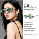 Fresh Green Frame Grey Lens Cat Eye Sunglasses UV400, Forest Vibe Casual Outdoor Wear, Suitable for Christmas Gifting
